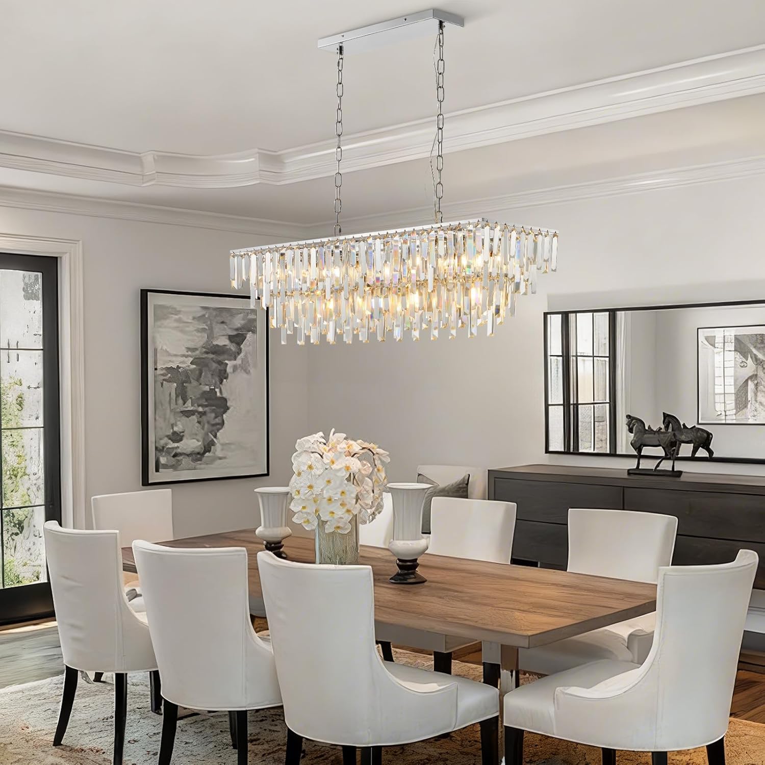 Crystal Chandelier Chrome