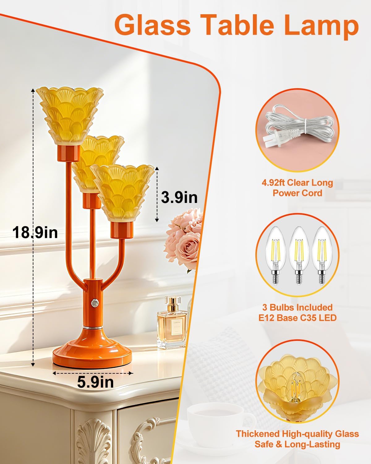 Vintage Table Lamp Dimmable